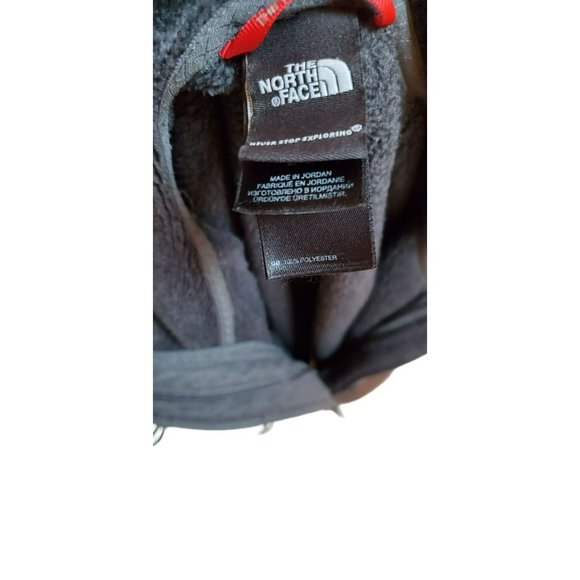 North Face Grey Women's Zip Button Up Long Sleeve Zip Pockets Fleece Size Large - Picture 4 of 5